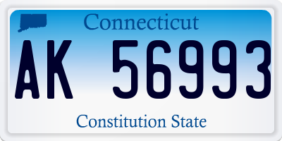 CT license plate AK56993