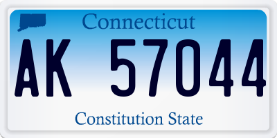 CT license plate AK57044