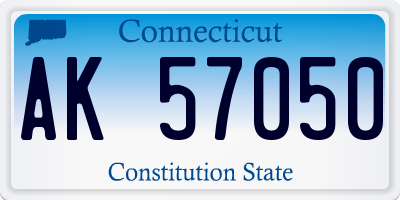 CT license plate AK57050