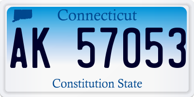 CT license plate AK57053