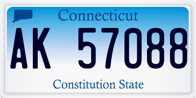 CT license plate AK57088