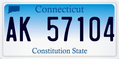 CT license plate AK57104