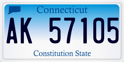 CT license plate AK57105