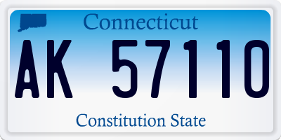 CT license plate AK57110