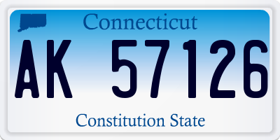 CT license plate AK57126
