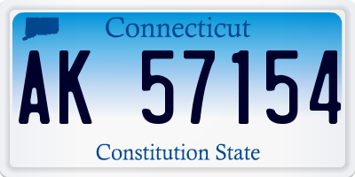 CT license plate AK57154