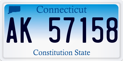 CT license plate AK57158