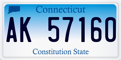 CT license plate AK57160