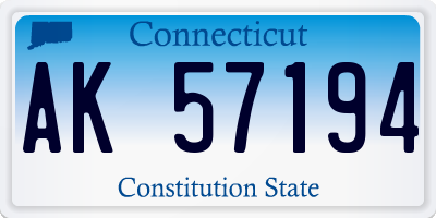 CT license plate AK57194