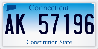 CT license plate AK57196