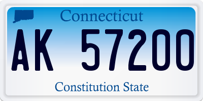 CT license plate AK57200