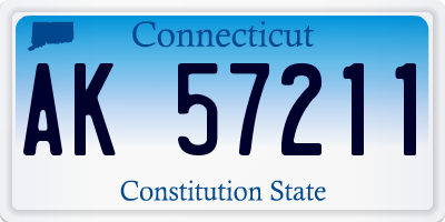 CT license plate AK57211