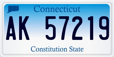 CT license plate AK57219