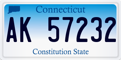 CT license plate AK57232