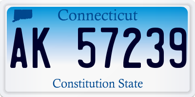 CT license plate AK57239