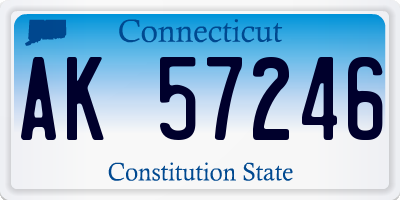 CT license plate AK57246