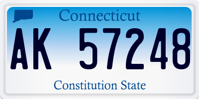 CT license plate AK57248