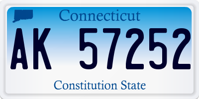 CT license plate AK57252