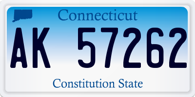CT license plate AK57262