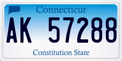 CT license plate AK57288