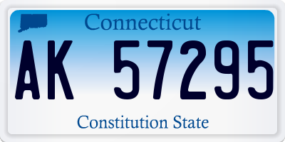 CT license plate AK57295