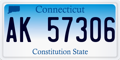 CT license plate AK57306