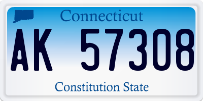 CT license plate AK57308