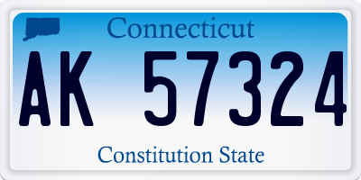 CT license plate AK57324