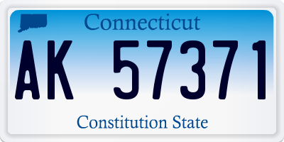 CT license plate AK57371