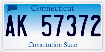 CT license plate AK57372