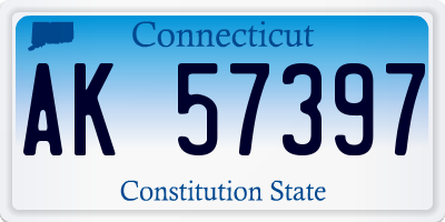 CT license plate AK57397