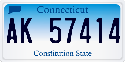 CT license plate AK57414