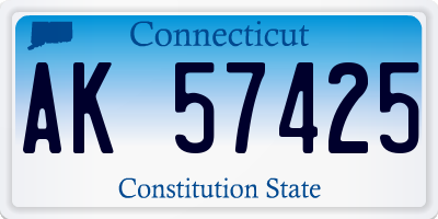 CT license plate AK57425