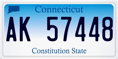 CT license plate AK57448