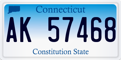 CT license plate AK57468