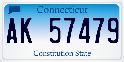 CT license plate AK57479