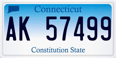 CT license plate AK57499