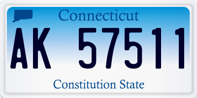 CT license plate AK57511