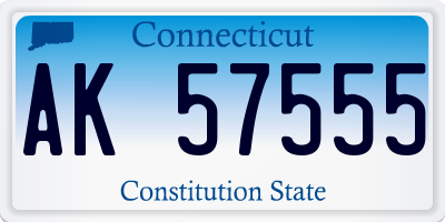 CT license plate AK57555