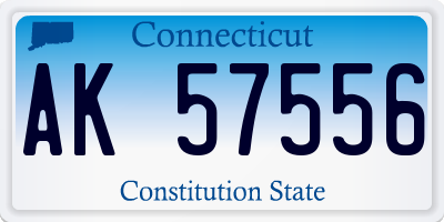 CT license plate AK57556