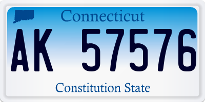CT license plate AK57576