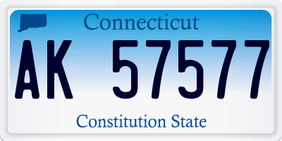 CT license plate AK57577