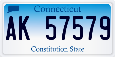 CT license plate AK57579