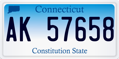 CT license plate AK57658