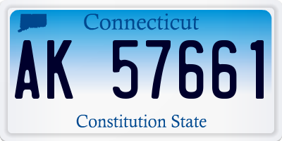 CT license plate AK57661