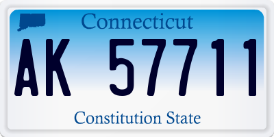 CT license plate AK57711