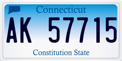 CT license plate AK57715