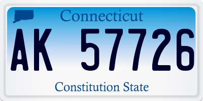 CT license plate AK57726