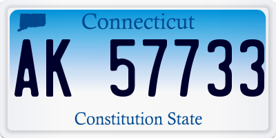 CT license plate AK57733