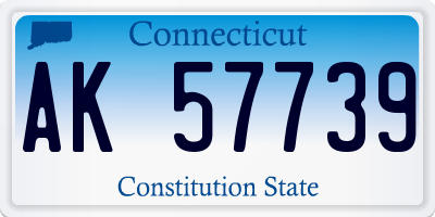 CT license plate AK57739